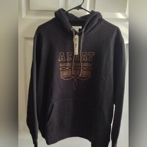 Ariat Black Hoodie with Brown Accents